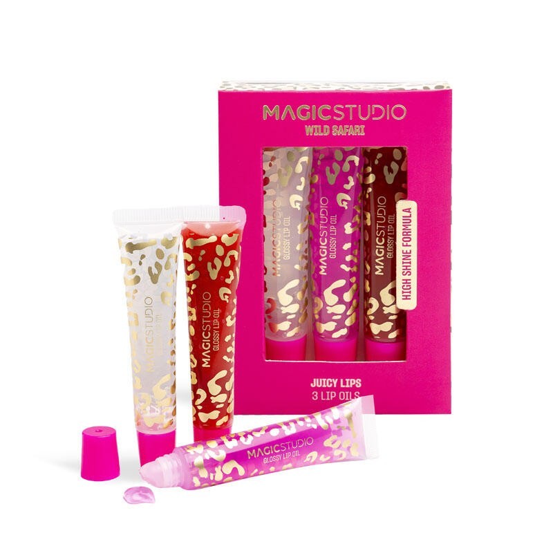 Pack 3 aceites labiales toque color wild safari en caja-MS-44243-Magic Studio