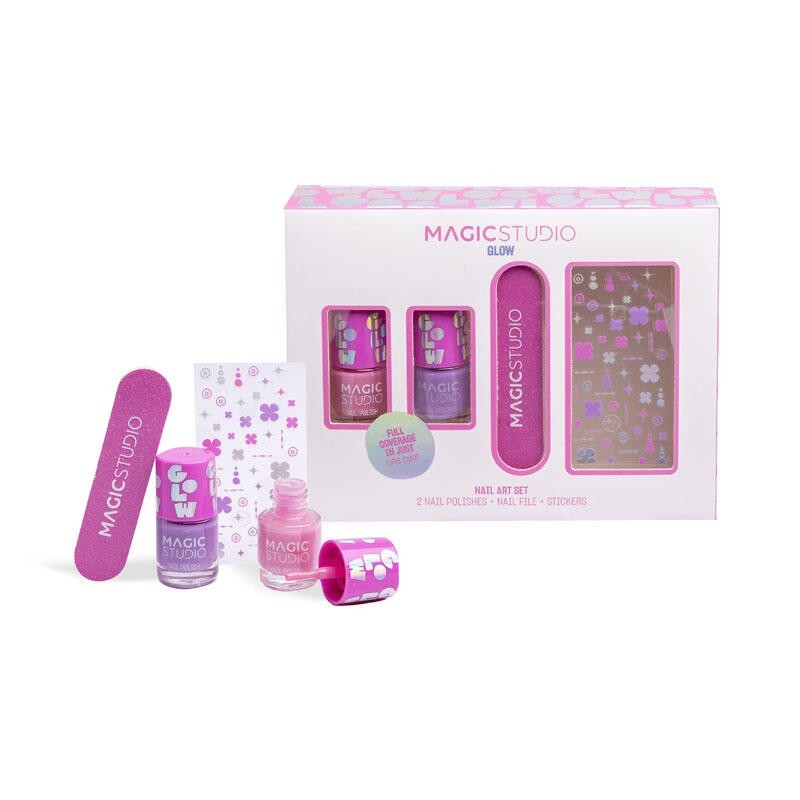 Set manicura glow pretty girls en caja-MS-44265-Magic Studio