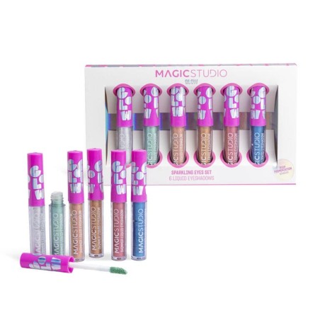 Pack 6 sombras de ojos liquidas glow en caja regalo-MS-44266-Magic Studio