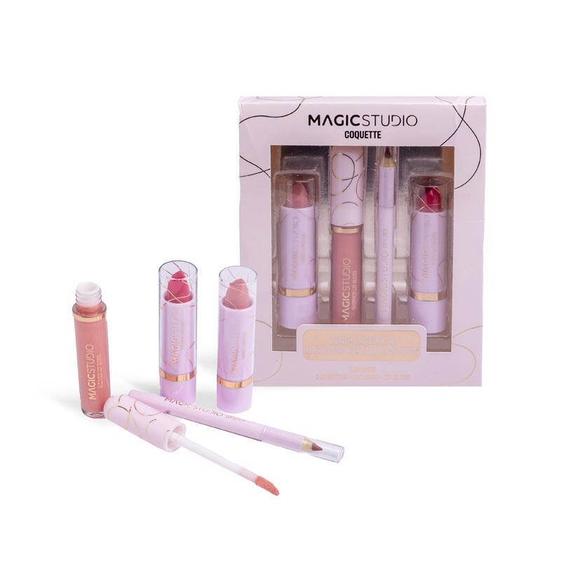 Set maquillaje labios lip love coquette-MS-44252-Magic Studio