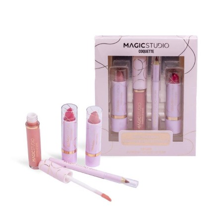 Set maquillaje labios lip love coquette-MS-44252-Magic Studio