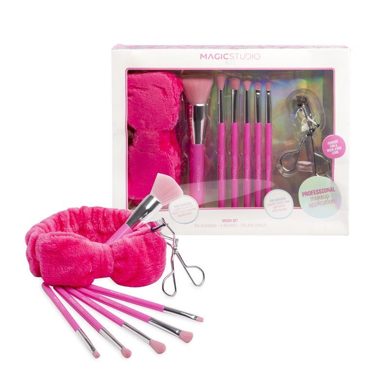 Set de brochas y utensilios maquillaje glow en caja-MS-44273-Magic Studio