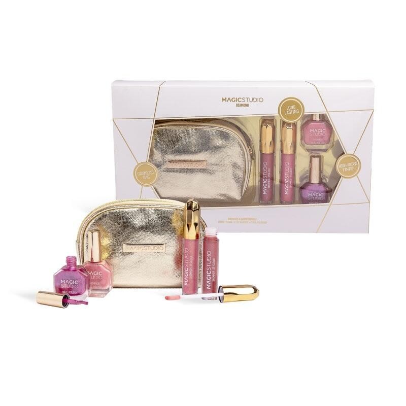 Pack maquillaje y neceser en caja diamond shimmer & shine-MS-44239-Magic Studio