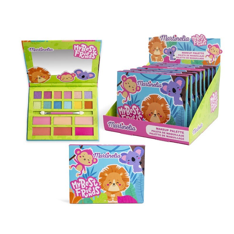 Paleta 12 sombras de ojos-6 coloretes y aplicador my best friends martinelia-MA-85449-Martinelia