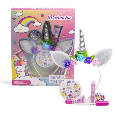 Caja belleza infantil: diadema de unicornio-3 glosses-stickers y stickers de gemas little unicorn-MA-85498-Martinelia