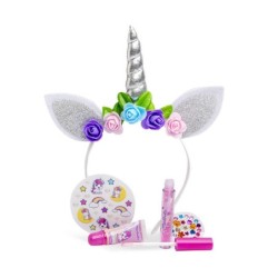 Caja belleza infantil: diadema de unicornio-3 glosses-stickers y stickers de gemas little unicorn-MA-85498-Martinelia