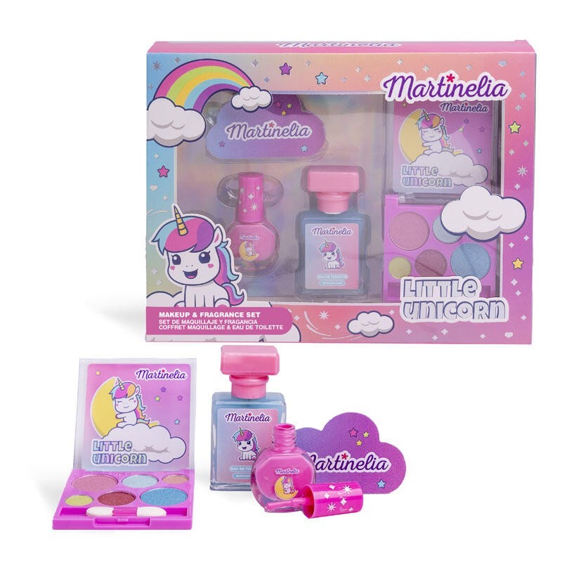 Pack belleza infantil: colonia-paleta de sombras de ojos-esmalte de uñas y lima de uñas little un-MA-85497-Martinelia