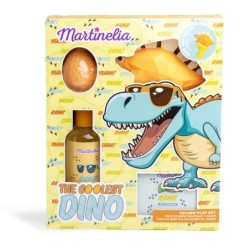 Set de baño infantil: bomba de baño-pistola de agua-gel de ducha-crackers the coolest dino-CMA-85403-Martinelia