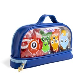 Set de baño infantil en neceser: gel de ducha-loción corporal-cepillo de dientes-esponja de alien-MA-85410-Martinelia