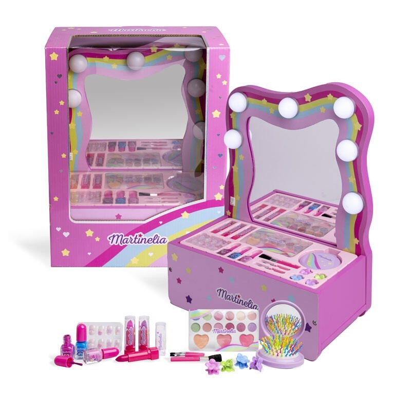 Tocador de maquillaje infantil con maquillaje y accesorios para el cabello martinelia-MA-85110-Martinelia
