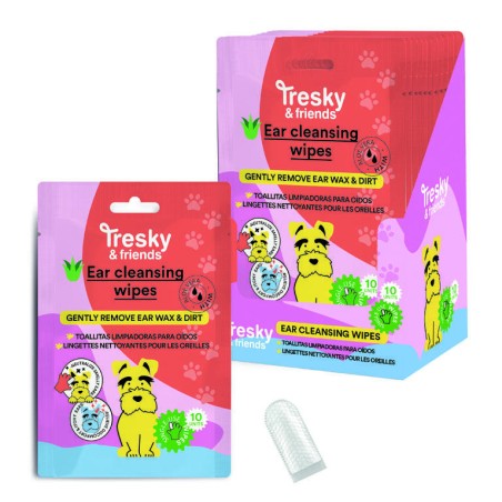 Pack 10 Toallitas limpiadoras oídos para mascotas-IDC-42176-Tresky and friends