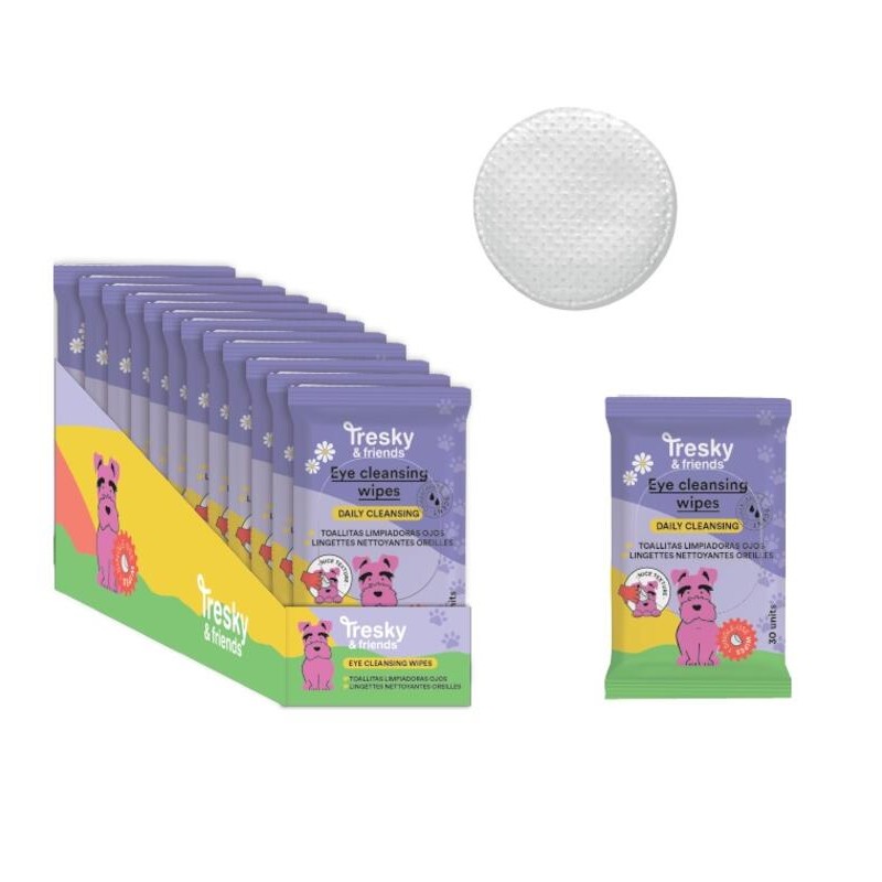 Pack 30 Toallitas limpiadoras ojos para mascotas-IDC-42177-Tresky and friends