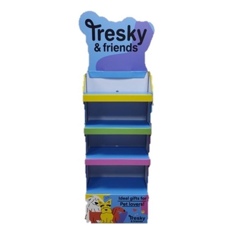 Tresky and Friends expositor PLV cartón vacio-IDC-42180