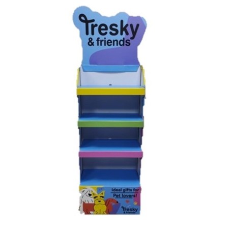 Tresky and Friends expositor PLV cartón vacio-IDC-42180