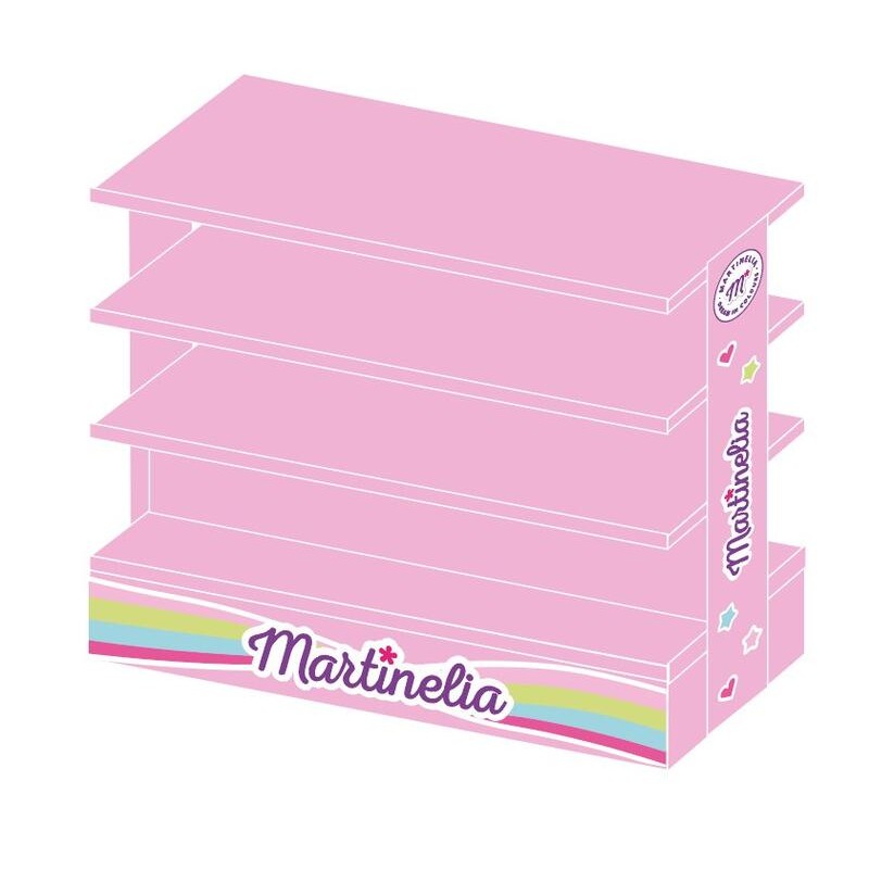 Expositor tipo palet piramidal Martinelia rosa vacío-MA-307701