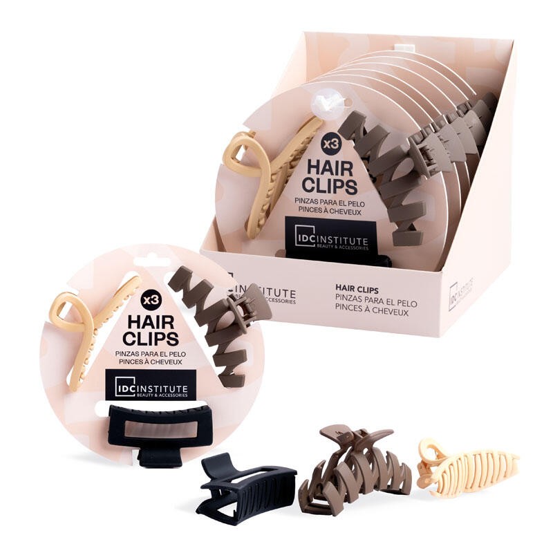 Trio pinzas cabello IDC Institute-IDC-35031