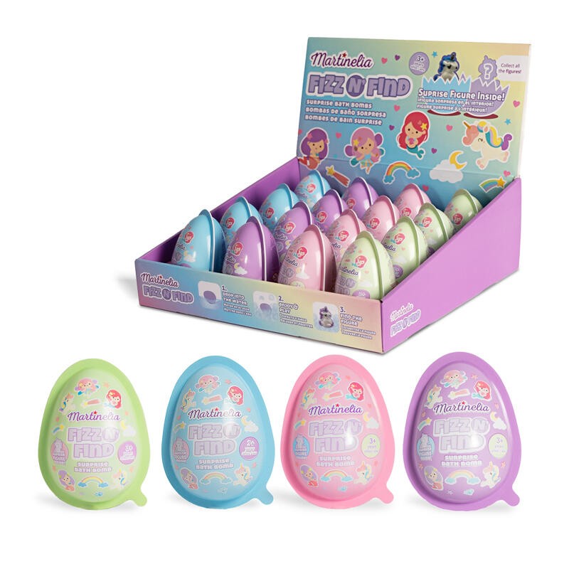 Bomba de baño formato huevo muñeco sorpresa en el interior-CMA-98212K-MARTINELIA