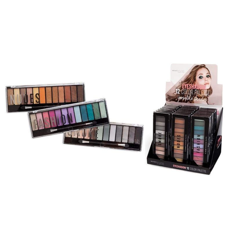 Paleta de 12 sombras de ojos versátil magic studio-MS-24120-MAGIC STUDIO