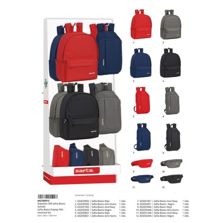 Expositor de suelo productos surtidos safta basic 945 650x280x1580 mm-SF-642185912-safta