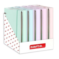 Expositor sobremesa carpetas 4 anillas 35 mm con recambio colores pastel surtidos-SF-522301966-safta