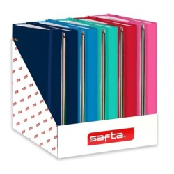 Expositor sobremesa carpetas 4 anillas 35 mm con recambio colores vivos surtidos-SF-522306966-safta