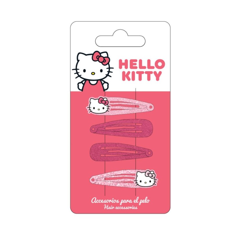 4 piezas clips pelo  hello kitty - CI-2500003219 - Cerdá - HELLO KITTY