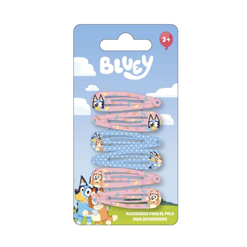 6 piezas clips pelo  bluey - CI-2500003442 - Cerdá - BLUEY