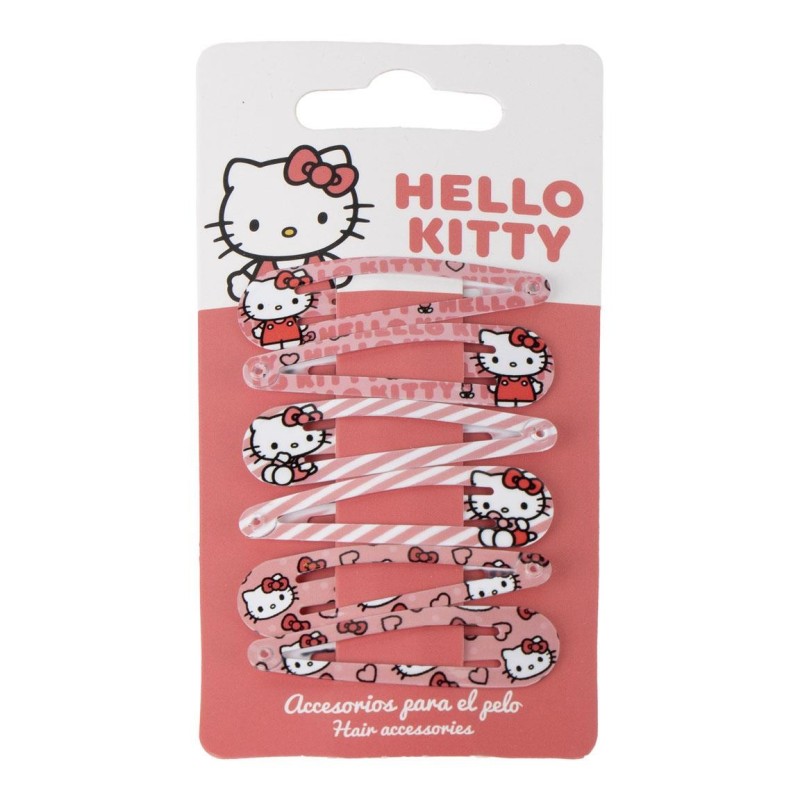 6 piezas clips pelo  hello kitty - CI-2500003220 - Cerdá - HELLO KITTY