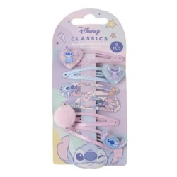 6 piezas clips pelo  stitch...