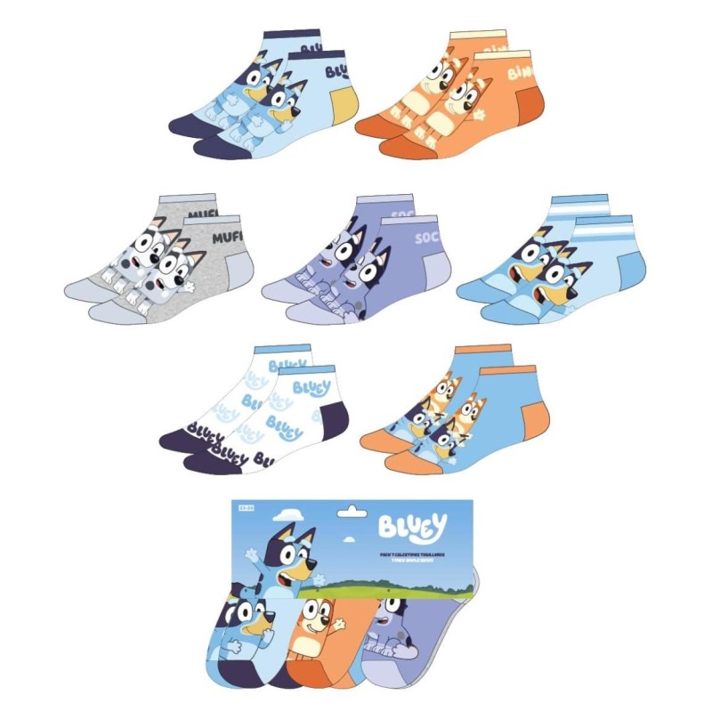 Pack calcetines tobillero bluey - CI-2900003304 - Cerdá - BLUEY