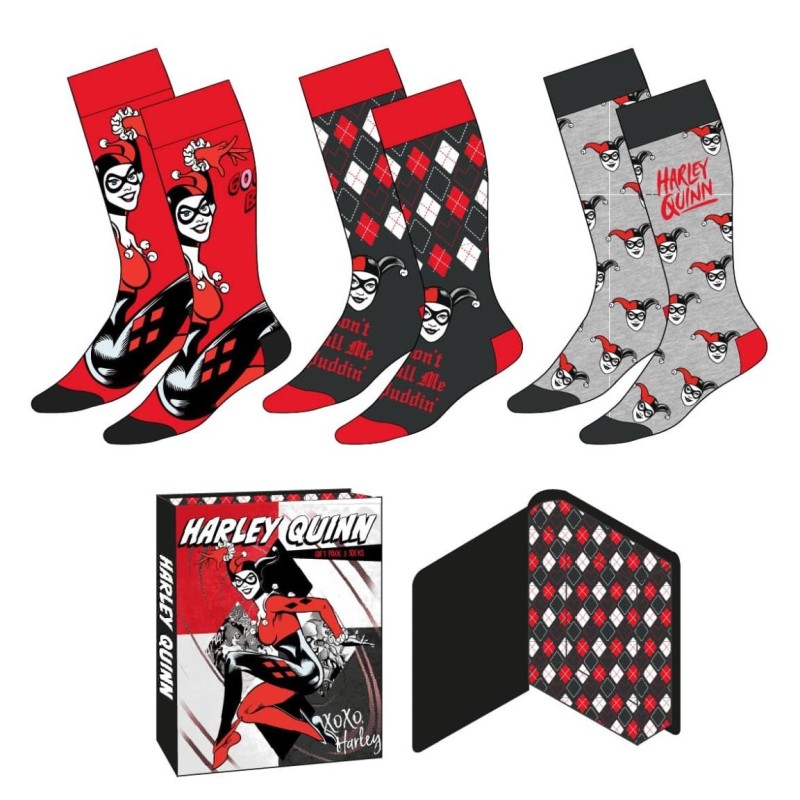 Pack 3 calcetines  harley quinn - CI-2900003050 - Cerdá - HARLEY QUINN