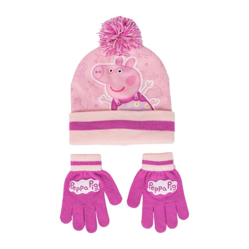 Conjunto 2 piezas gorro y guantes  peppa pig - CI-2200010258 - Cerdá - PEPPA PIG