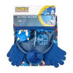 Conjunto 3 piezas gorro+braga+guantes  snood sonic - CI-2200010269 - Cerdá - SONIC