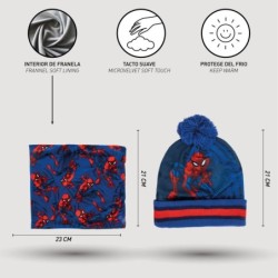 Conjunto 3 piezas gorro+braga+guantes  snood spiderman - CI-2200010255 - Cerdá - SPIDERMAN