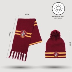 Conjunto 2 piezas gorro y guantes  bufanda harry potter gryffindor - CI-2200009633 - Cerdá - HARRY POTTER