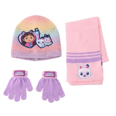 Conjunto 3 piezas gorro+braga+guantes  bufanda gabbys dollhouse - CI-2200010583 - Cerdá - GABBYÂ´S DOLLHOUSE