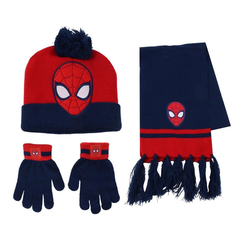 Conjunto 3 piezas gorro+braga+guantes  bufanda spiderman - CI-2200010584 - Cerdá - SPIDERMAN