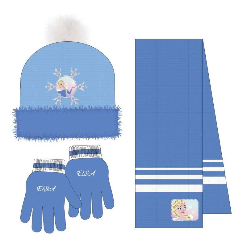 Conjunto 3 piezas gorro+braga+guantes  bufanda frozen - CI-2200010587 - Cerdá - FROZEN