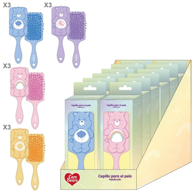 Cepillo rectangular  care bears - CI-2500003660 - Cerdá - CARE BEARS