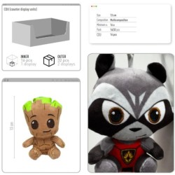 24 llaveros clip en display sobremesa marvel - CI-2600003114 - Cerdá - MARVEL