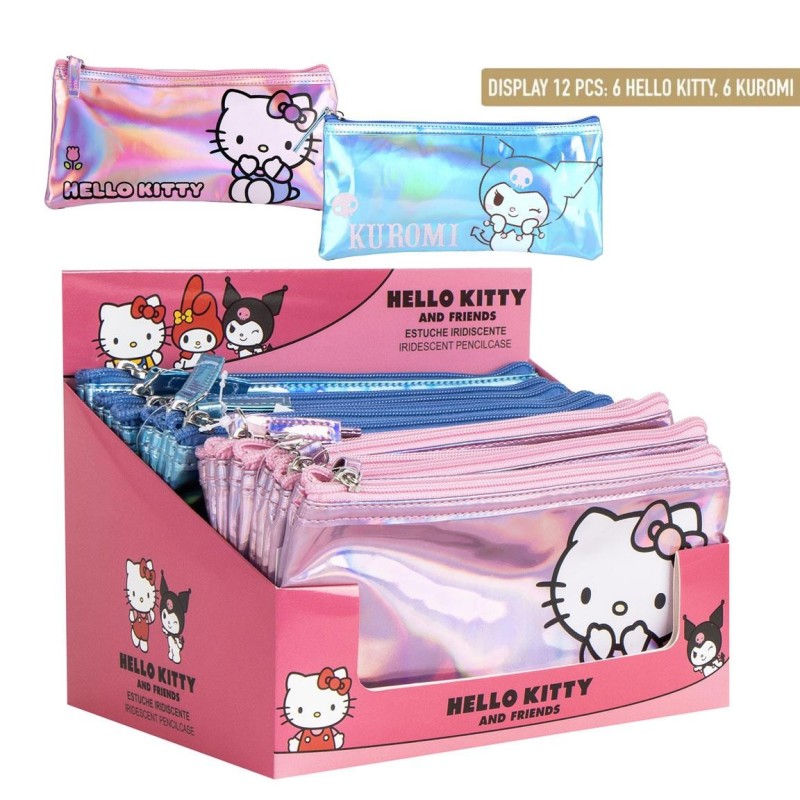 Estuche portatodo iridiscente hello kitty kuromi - CI-2700001722 - Cerdá - HELLO KITTY