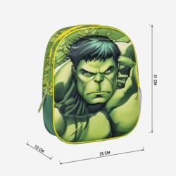 Mochila infantil 3d avengers hulk - CI-2100005109 - Cerdá - AVENGERS