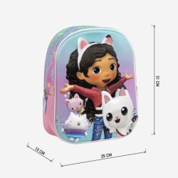 Mochila infantil 3d gabbys dollhouse - CI-2100005870 - Cerdá - GABBYÂ´S DOLLHOUSE