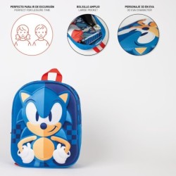 Mochila infantil 3d sonic - CI-2100005110 - Cerdá - SONIC