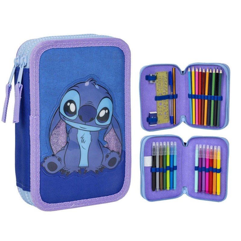 Plumier con accesorios stitch - CI-2700001141 - Cerdá - STITCH