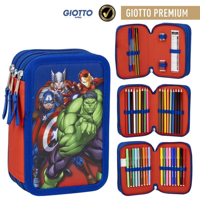 Plumier con accesorios giotto avengers - CI-2700001258 - Cerdá - AVENGERS