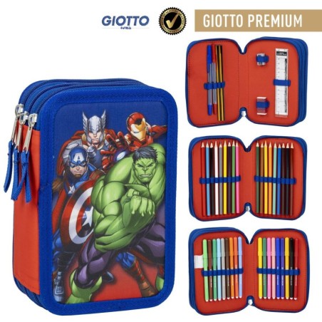 Plumier con accesorios giotto avengers - CI-2700001258 - Cerdá - AVENGERS