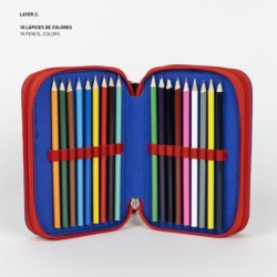 Plumier con accesorios giotto spiderman - CI-2700001257 - Cerdá - SPIDERMAN