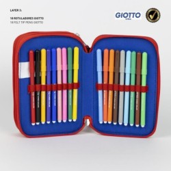 Plumier con accesorios giotto spiderman - CI-2700001257 - Cerdá - SPIDERMAN