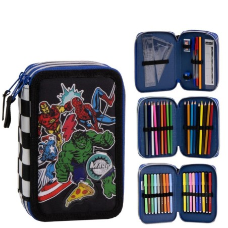 Plumier con accesorios giotto avengers - CI-2700001650 - Cerdá - AVENGERS